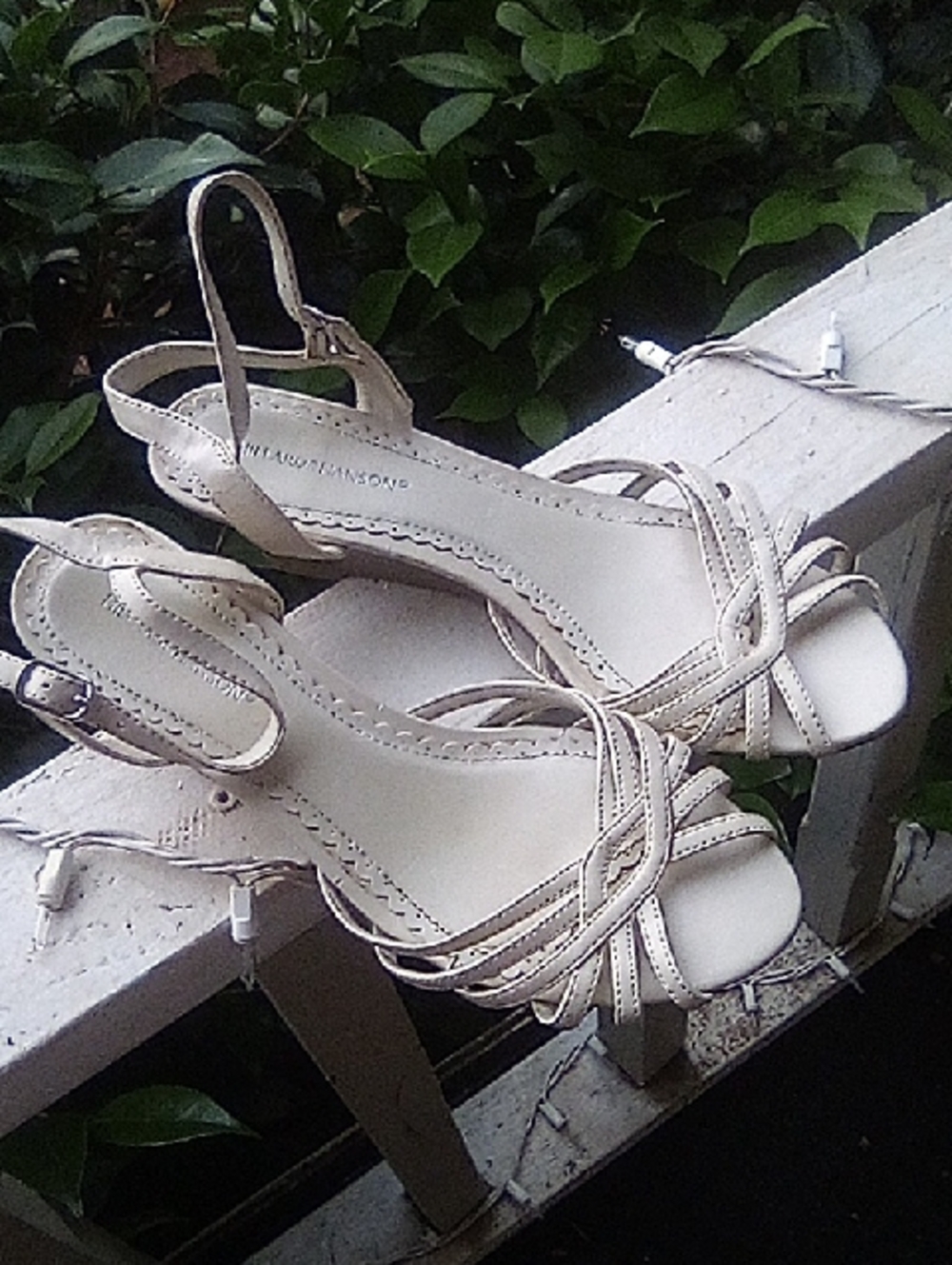 Women's Strappy Ankle‑Buckle Sandals in Cream